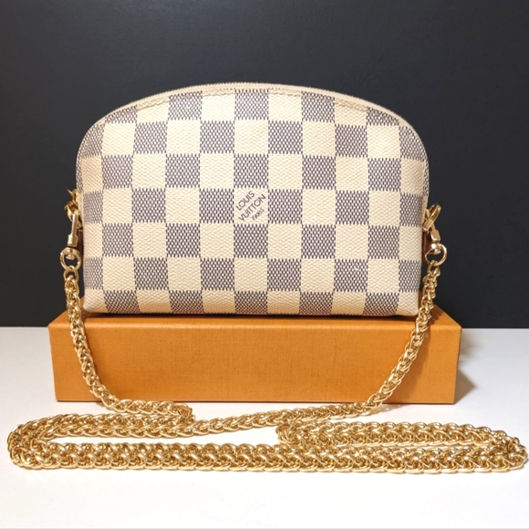 Louis Vuitton Handbags - 👑Authentic Louis Vuitton cosmetic pouch PM Damier azur converted to crossbody